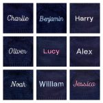 Bashful Petal Bunny with Personalised Navy Jumper